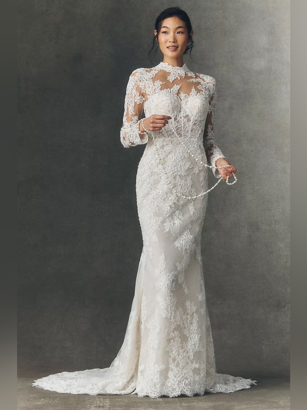 Pronovias x Anthropologie Weddings Reney Lace Wedding Gown